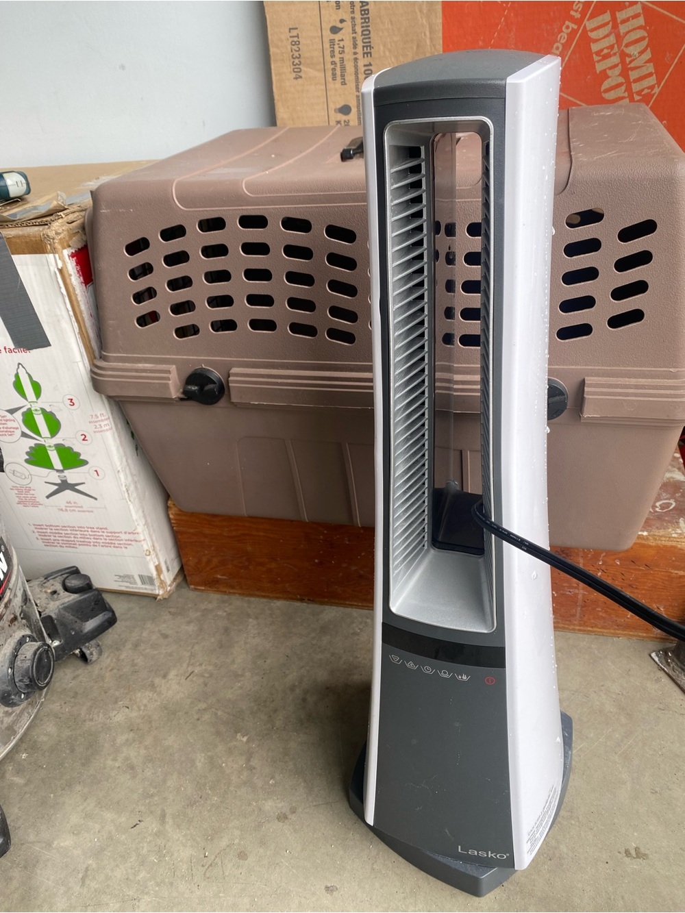 Lasko Bladeless Ceramic Tower Space Heater 1500W, White